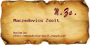 Maczedovics Zsolt névjegykártya